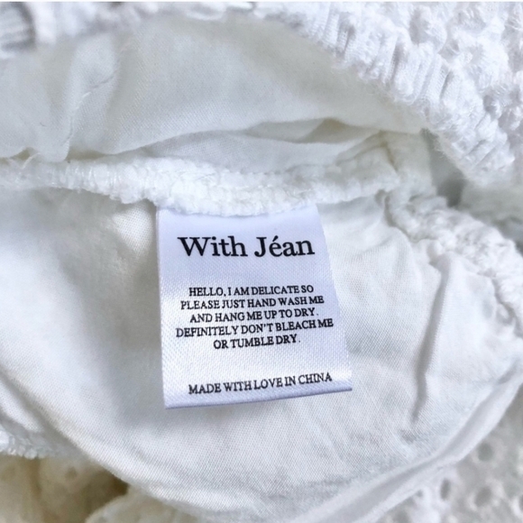 NWT With Jéan Darla Crop Eyelet Top Size S - Picture 4 of 8